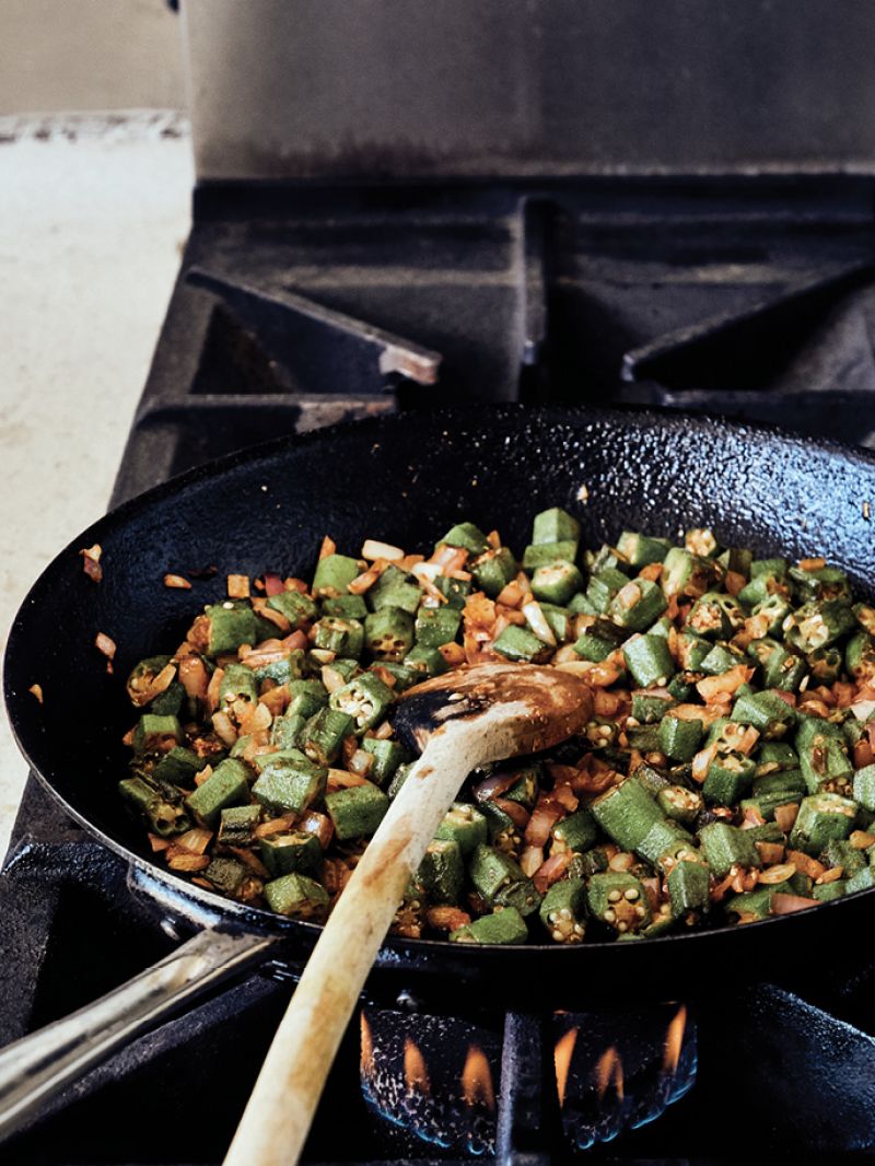 Crispy fried okra
