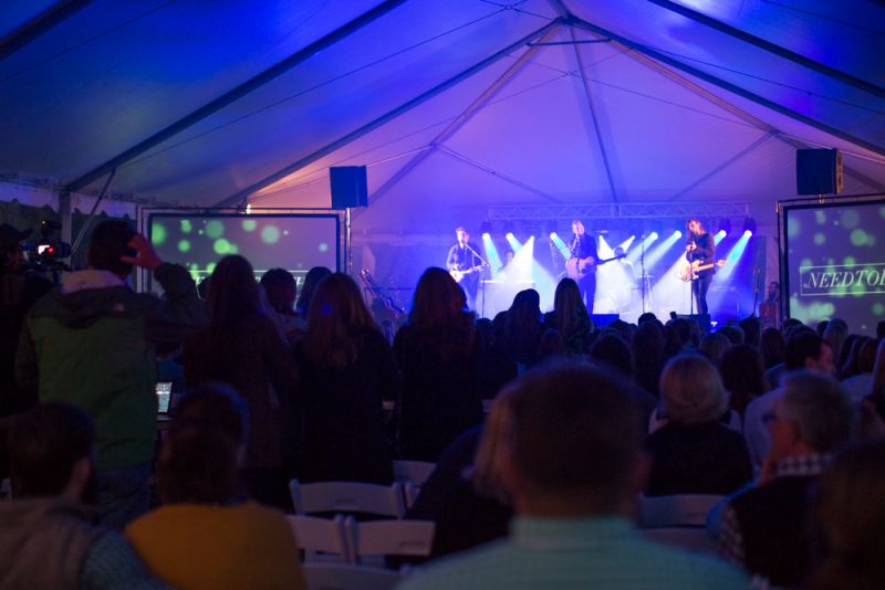 &quot;Let&#039;s get y&#039;all dancing a little bit,&quot; the band calls to the audience.