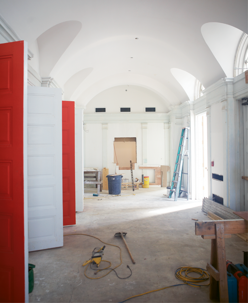 Redden’s desire has been that the backdrop of Charleston would “inspire and shape the festival” but during his tenure, the opposite has also been true. Redden has left an indelible mark on the city’s arts landscape, including completely renovating a formerly dilapidated Memminger Auditorium into a gleaming, versatile Festival Hall (here shown before opening in 2008).