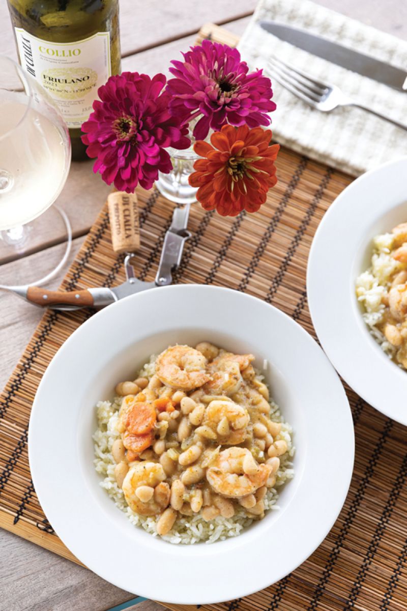 Shrimp and white bean recipe.
