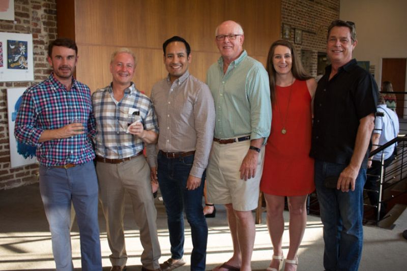 Larry James, Bob Lendino, Jay Meza, George Siemens, Betsey Geier, and Bobby Shealy