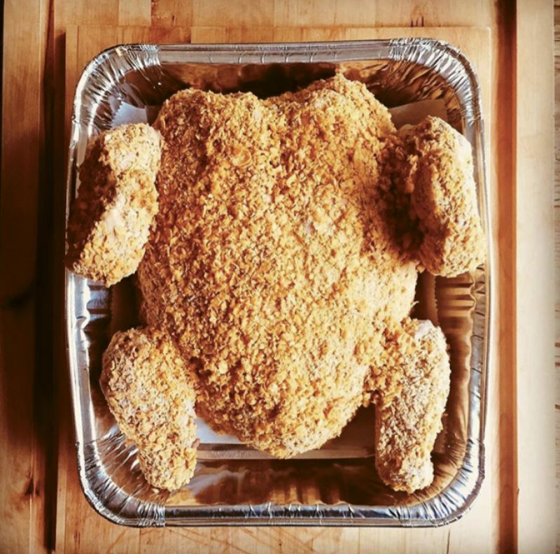 the Wongducken, a six-quart ice cream “turducken” with “dark meat” wings and legs (chocolate ice cream) that serves 12 to 16