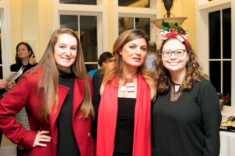 Charleston magazine marketing manager Betsy Geier, Miriam Leonetti, and Alex Field