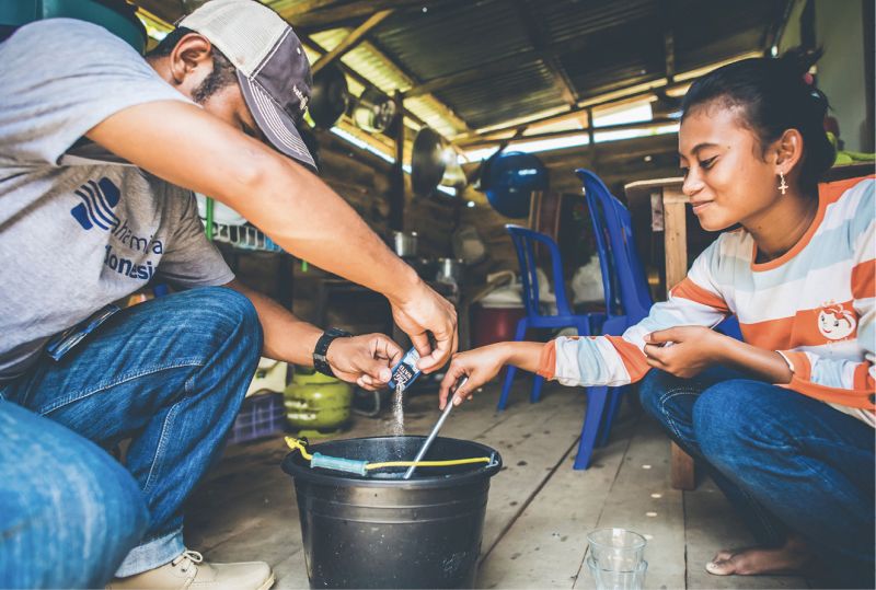 Paying roughly a penny a day, community members invest in a municipal bank account. These savings fund maintenance as well as future expansion of the water system when the community begins to thrive, a natural result of the economic and educational shifts that come with safe water and sanitation.