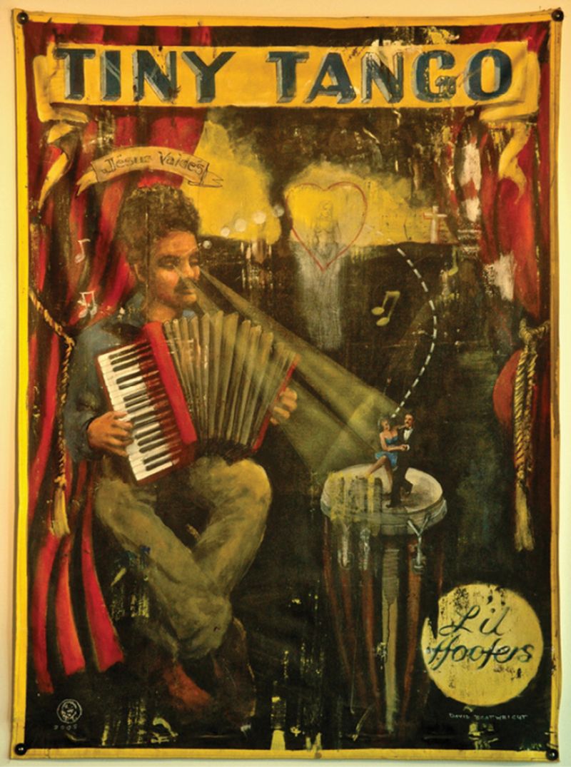 Tiny Tango (acrylic on canvas, 46 x 78 inches, 2005)