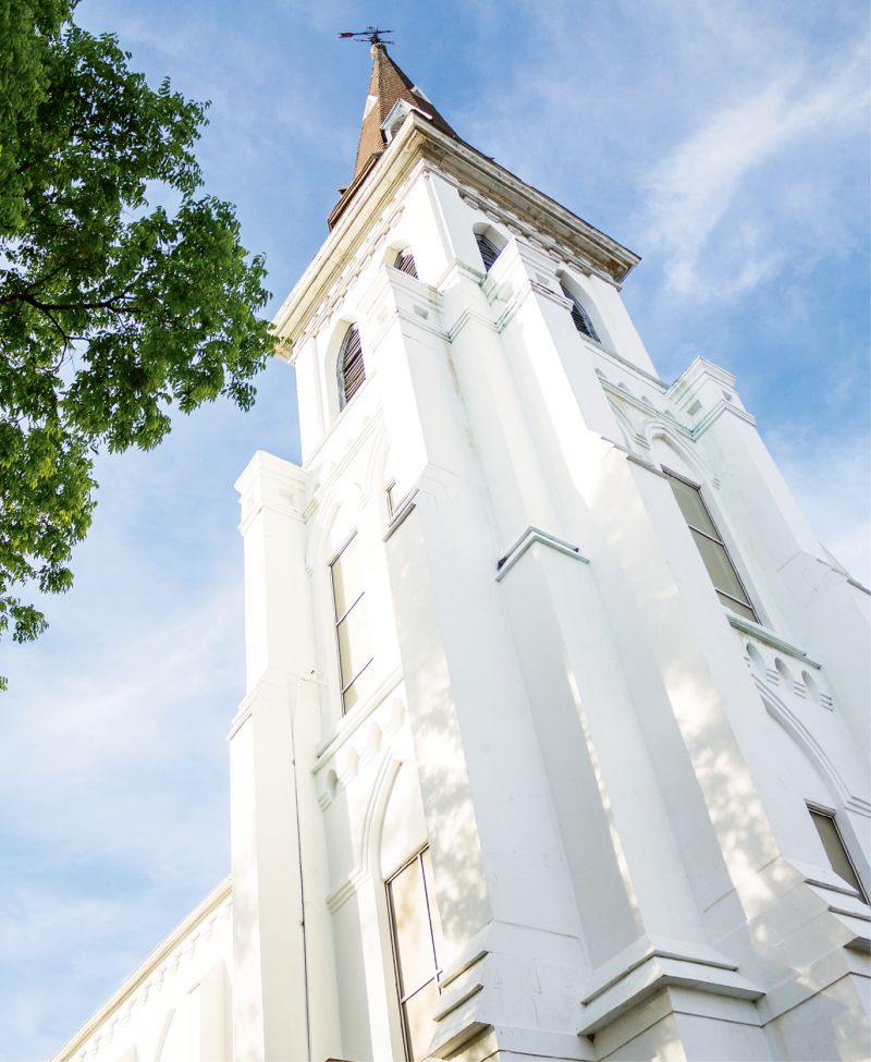 The circa-1891 edifice of Emanuel African Methodist Episcopal Church in downtown Charleston; with its congregation founded in 1816, it is the oldest AME church in the South and  often referred to as “Mother Emanuel.” Photograph by Amy Luke