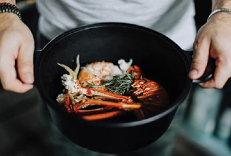 Family Heirloom: “My cast-iron pan got handed down to me through my dad. It’s super old. It’s so smooth from years and years of wear, you don’t have to do anything to it.”
