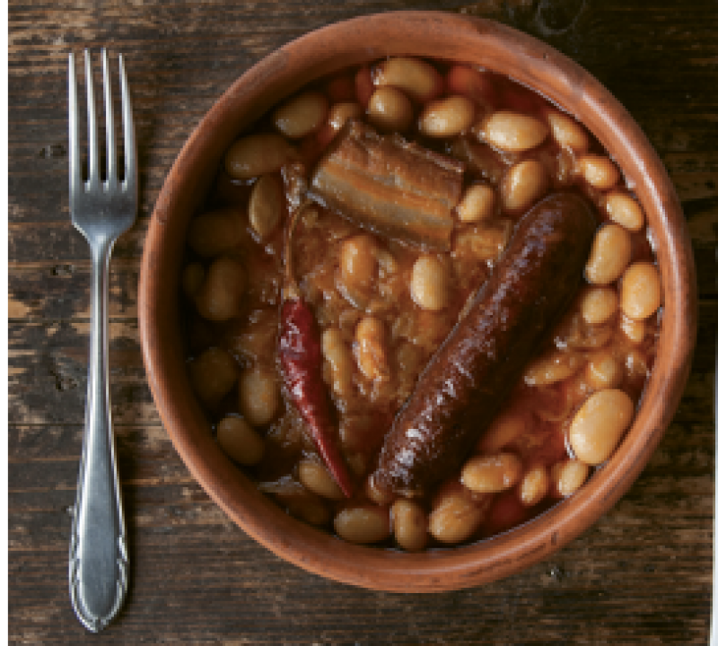 Memory-maker: “As a kid, my mom made the best baked beans over rice with fried chicken. She cooked the beans with sausage and bacon.”