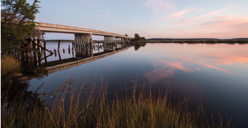 Sunset along the Ashepoo River by Highway 17