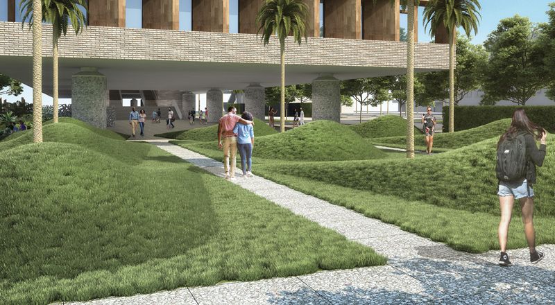 More renderings of the IAAM exterior spaces as envisioned by architects Pei Cobb Freed &amp; Partners and Moody Nolan and landscape design firm Hood Design.