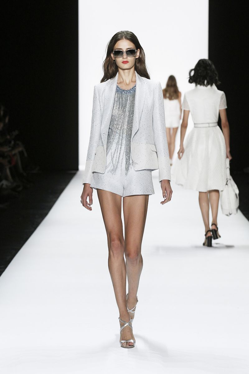 A look from Badgley Mischka&#039;s spring-summer runway