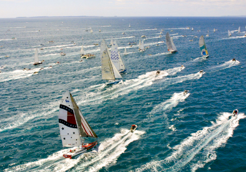 In December 2002, the competitors take off for Tauranga, New Zealand, for a 35-day stint at sea. Brad spent Christmas alone on the open ocean. Photographs by Billy Black
